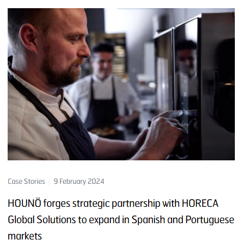 Houno strategic partnership with HORECA global solutions