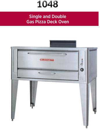 Blodgett Gas pizza deck oven 1048 single