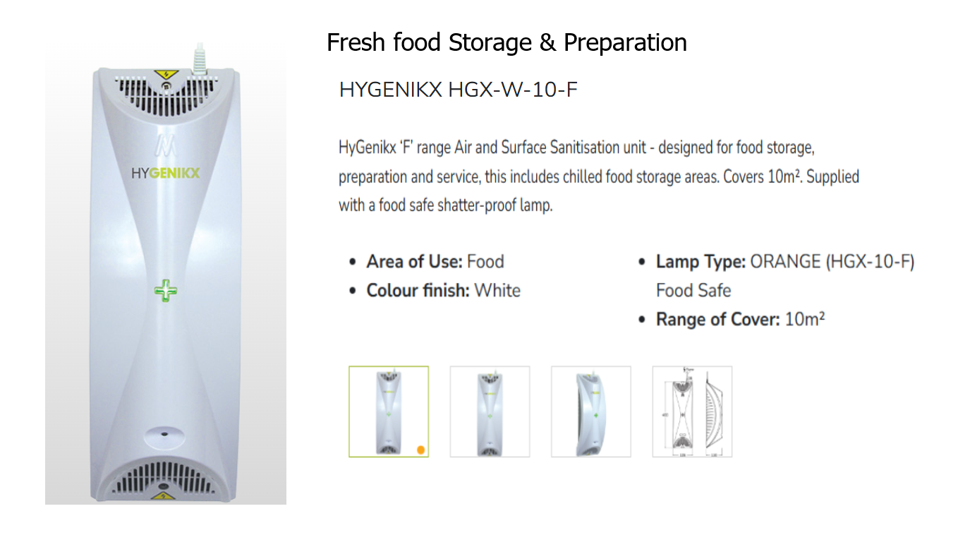 Food Preparation: Mechline Hygenikx HGC-W-10-F