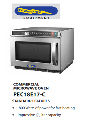 Microwave Oven 17L, 1800W PEC18E17-C