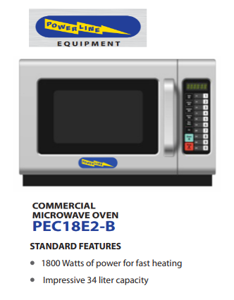 Microwave Oven 34L, 1800W PEC18E2-B