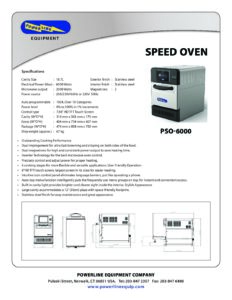 PSO-6000 Speed Oven